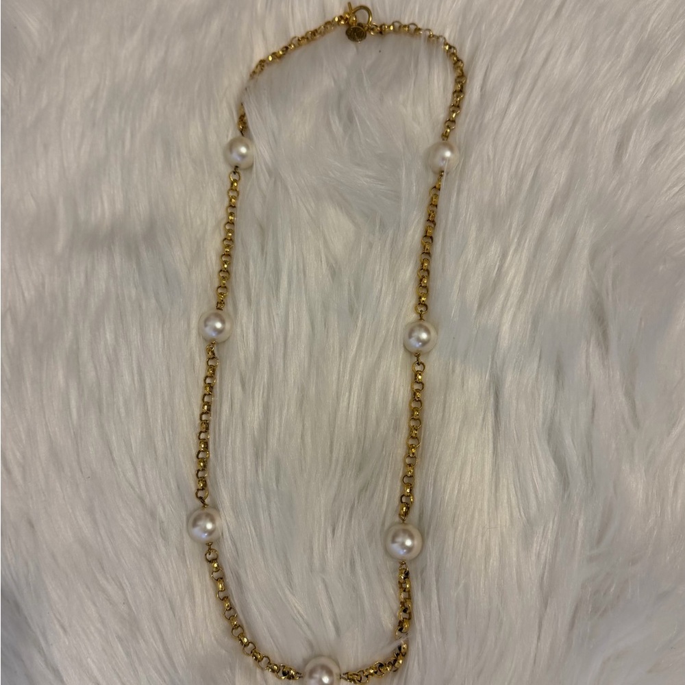 Anne Klein Gold and Pearl Necklace